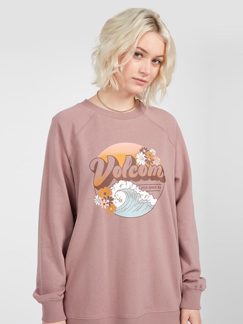 Volcom Stone Magic Boyfriend Sweatshirt Raisin | ULS-179530