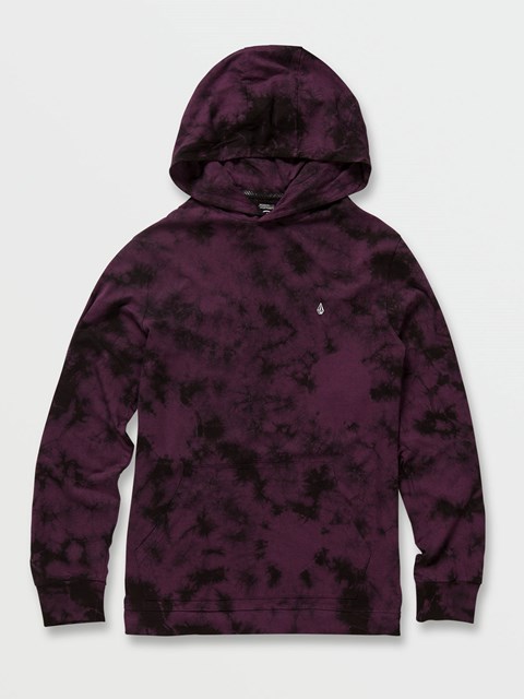 Volcom Stonedye Hood Long Sleeve Shirt Mulberry | LCO-870463