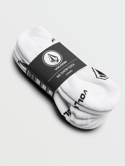 Volcom Stones No Show Socks 3 Pack Blancos | ZHT-421093