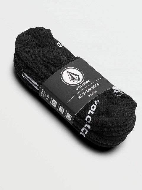 Volcom Stones No Show Socks 3 Pack Negros | LUQ-169205