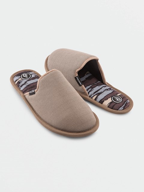 Volcom Stoney Motel Pantuflas Kaki | OFU-425368
