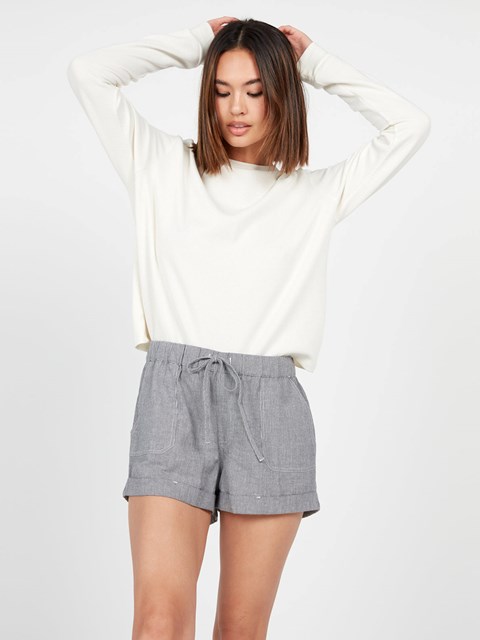 Volcom Sunday Strut Shorts Negros Rayas | IBR-645327