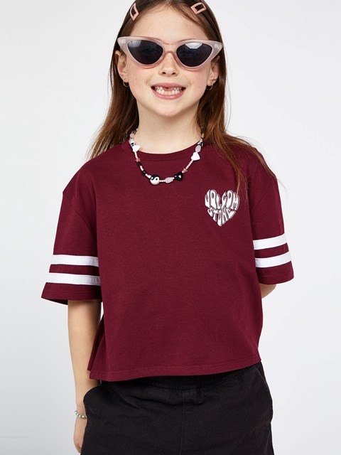 Volcom Truly Stoked Corta Sleeve Tee Vino | LQK-465170