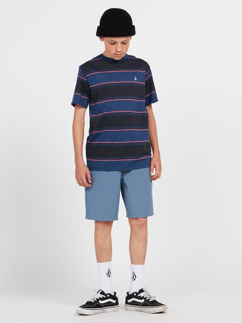 Volcom Understoned Elastic Cintura Shorts Azules | DYG-367501
