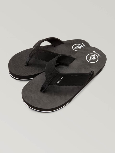 Volcom Victor Sandal Negros | QLB-248690