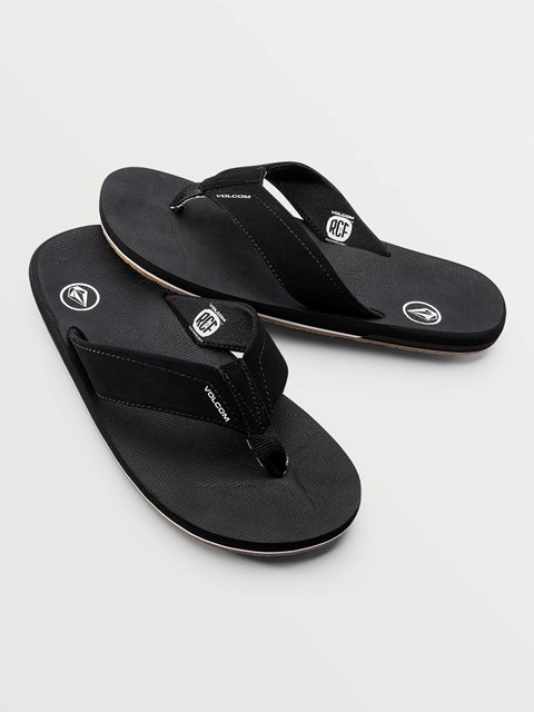 Volcom Victor Sandals Negros | HEL-528947