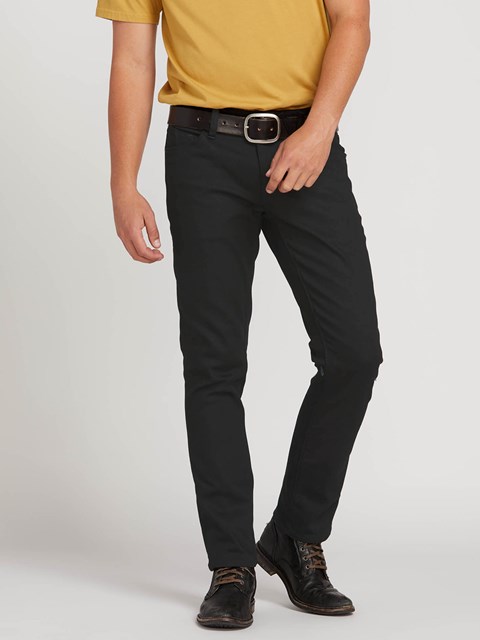 Volcom Vorta Slim Fit Jeans Negros Negros | TWX-517906