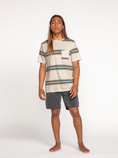 Volcom Warsaw Crew Corta Sleeve Shirt Blancos | DZU-163925