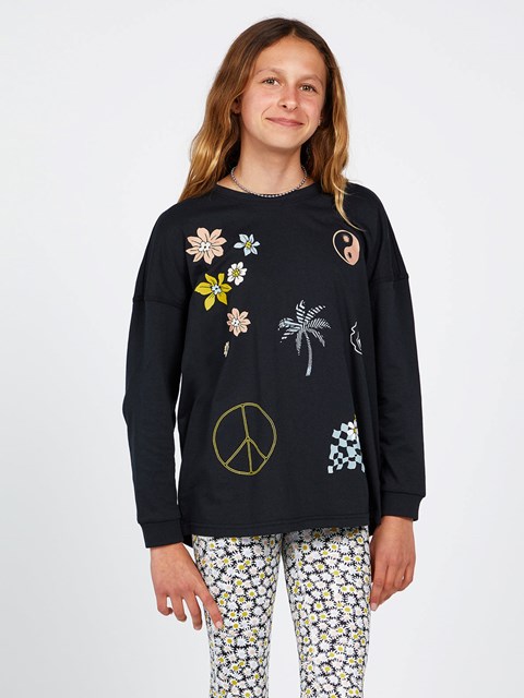 Volcom Werkin Doubles Long Sleeve Tee Negros | TSN-915837