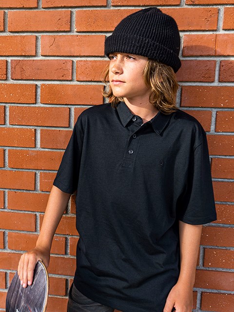 Volcom Wowzer Corta Sleeve Polo Negros | ZGQ-691873